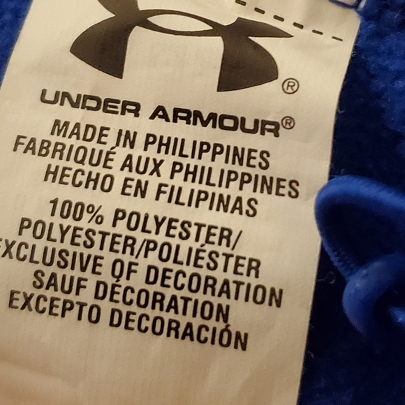 Under Armour COLD GEAR Loose Jacket SMALL Medium Athletic Blue  White Full Zip - Picture 4 of 5